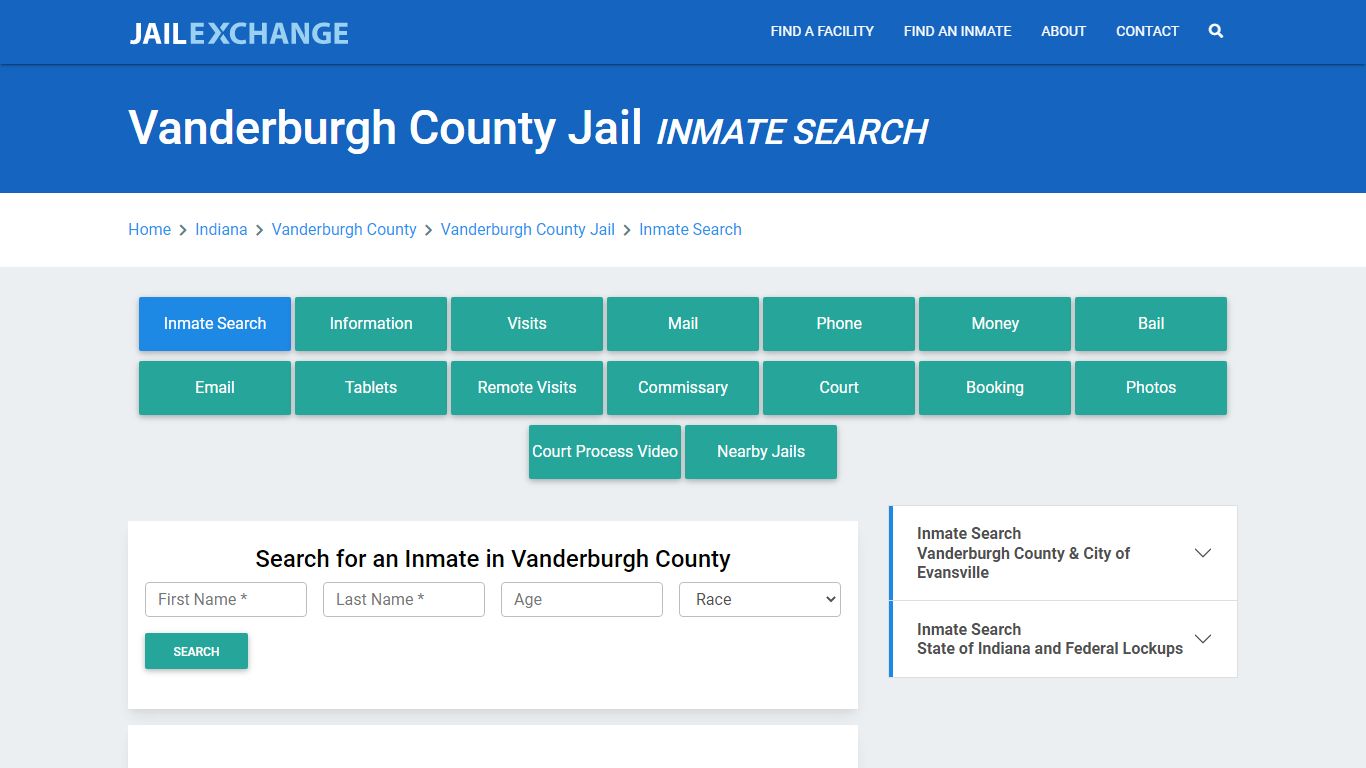 Vanderburgh County Jail, IN Inmate Search: Roster & Mugshots